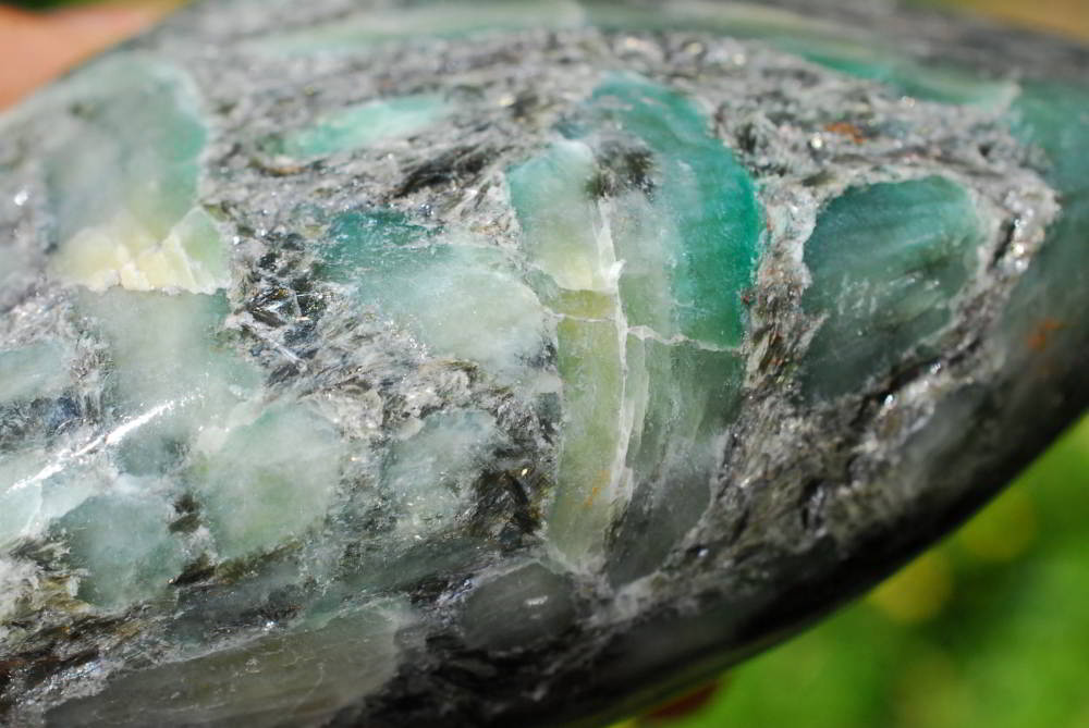 Polished Emerald In Matrix Standing Free Forms x 3 From Zimbabwe - TopRock