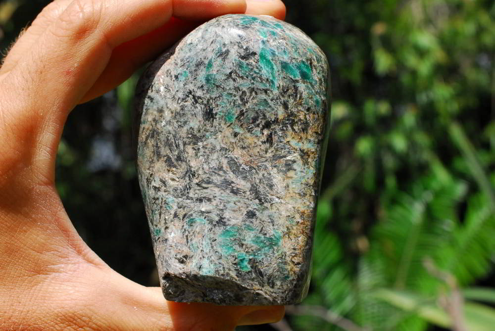 Polished Emerald In Matrix Standing Free Forms x 3 From Zimbabwe - TopRock