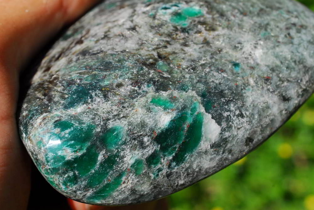 Polished Emerald In Matrix Standing Free Forms x 3 From Zimbabwe - TopRock