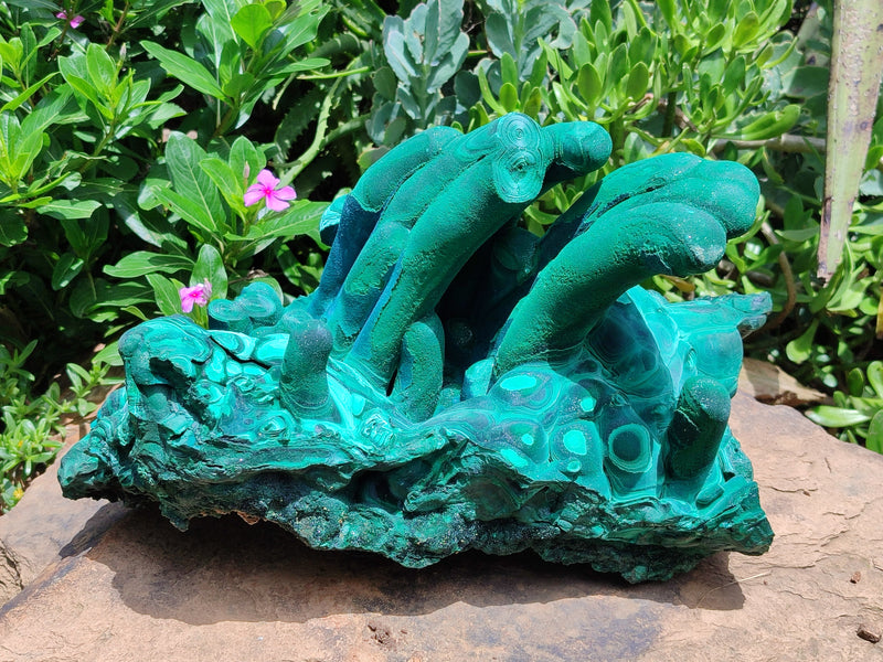 MALACHITE DRIPSTONE SPELEOTHEMS