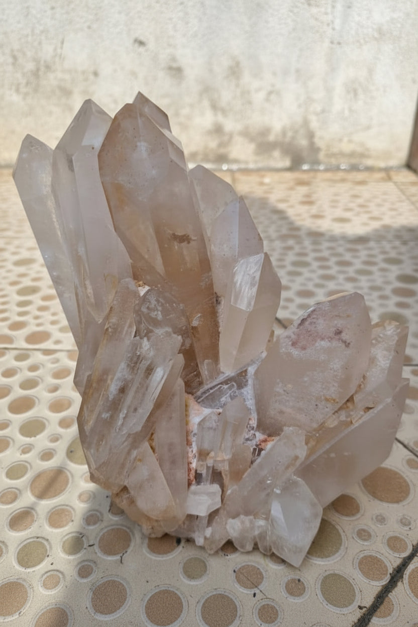 (+12 WEEKS!) Polished Large Clear and Smokey Quartz Cluster x 1 From Ambatofinandrahana, Madagascar