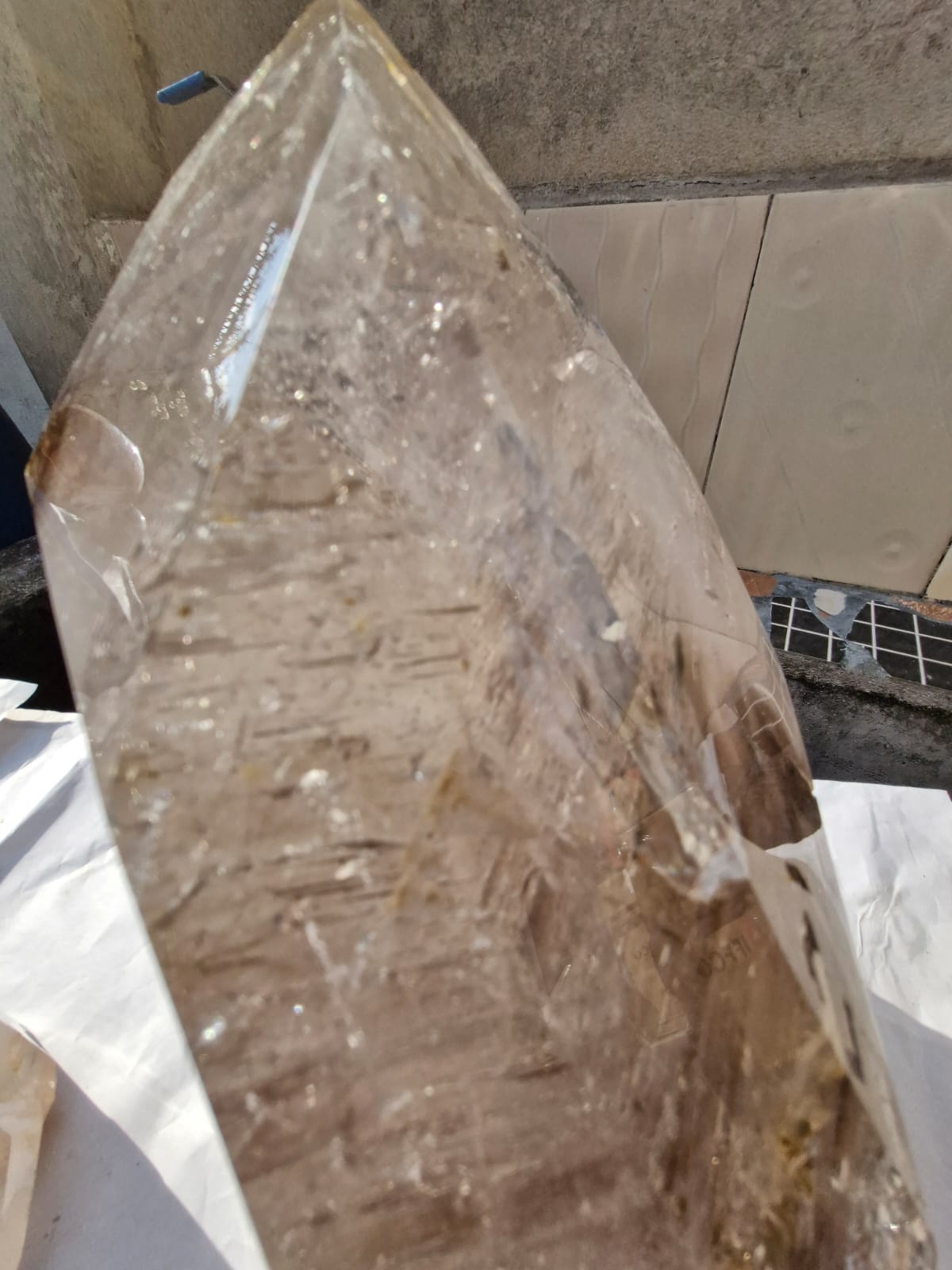 (+12 WEEKS!) Polished XL Multi Enhydro Smokey Window Quartz Crystal x 1 From Madagascar