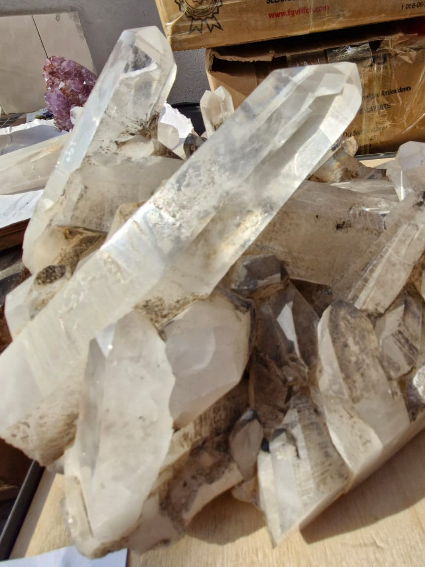 (+12 WEEKS!) Polished XL Clear Quartz Crystal Cluster x 1 From Ambatofinandrahana, Madagascar