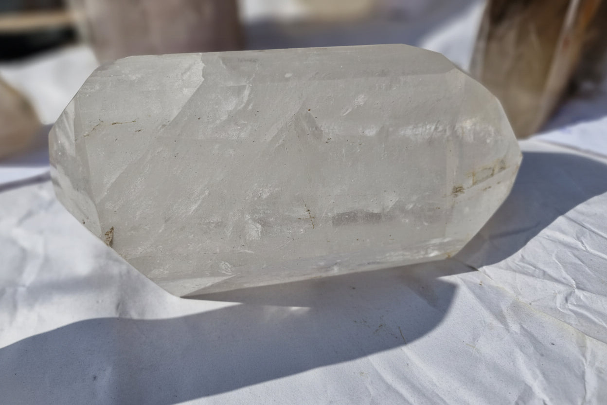 (+12 WEEKS!) Polished Large Double Terminated Clear Quartz Crystal x 1 From Ambatondrazaka, Madagascar