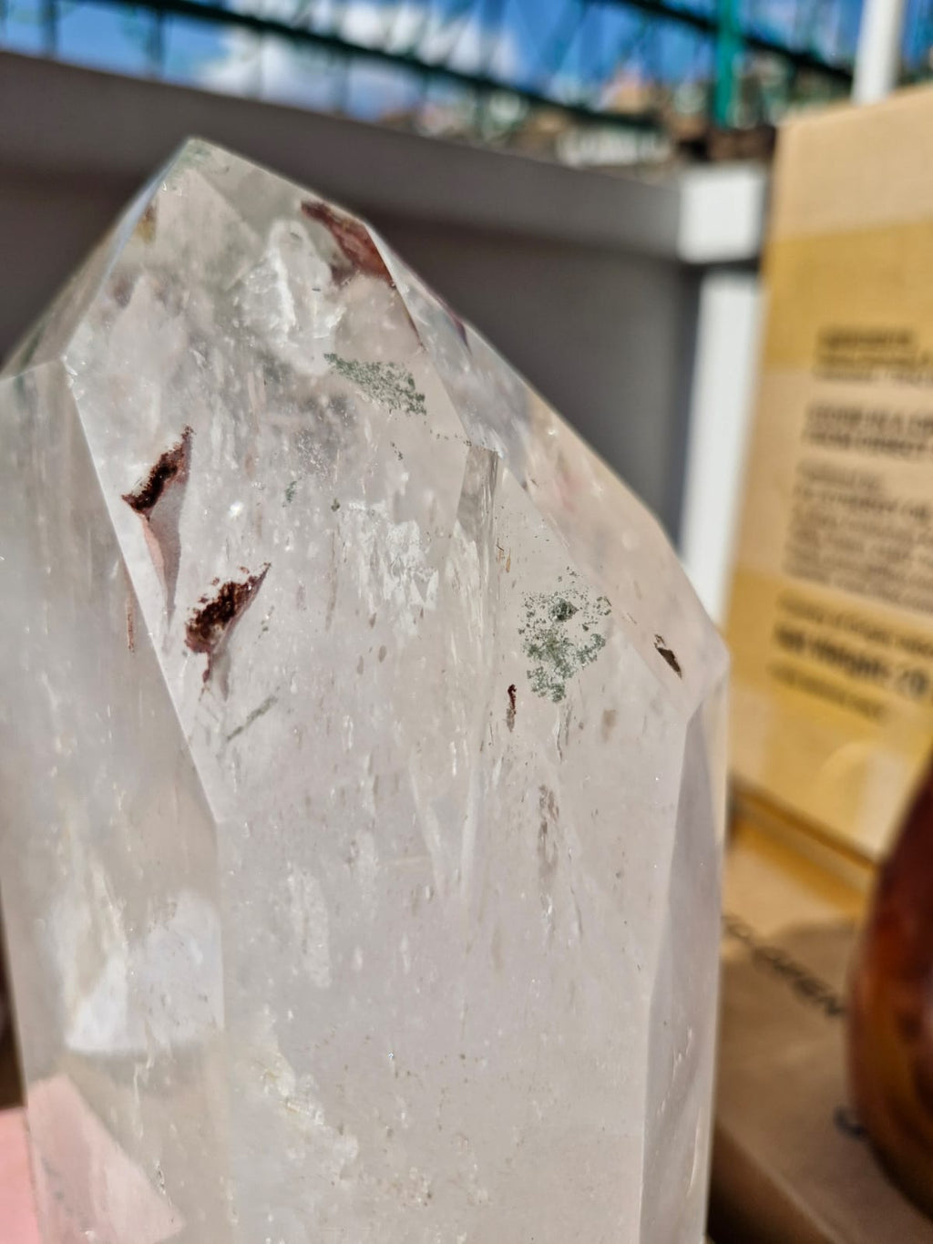 (+12 WEEKS!) Polished XL Clear Quartz Display Crystal with Chlorite Inclusions x 1 From Ambatondrazaka, Madagascar