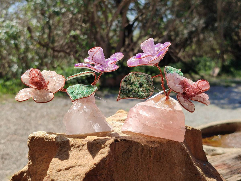 Hand Made Gemstone Double Rose Large - Sold Per Piece - From South Africa - Toprock Gemstones and Minerals 
