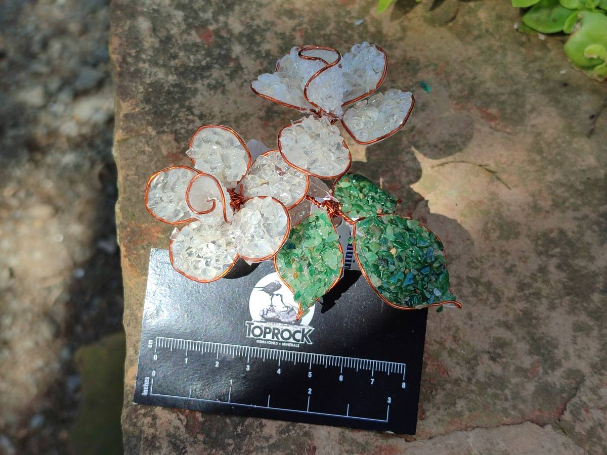 Hand Made Gemstone Double Rose Medium - Sold Per Piece - From South Africa - Toprock Gemstones and Minerals 