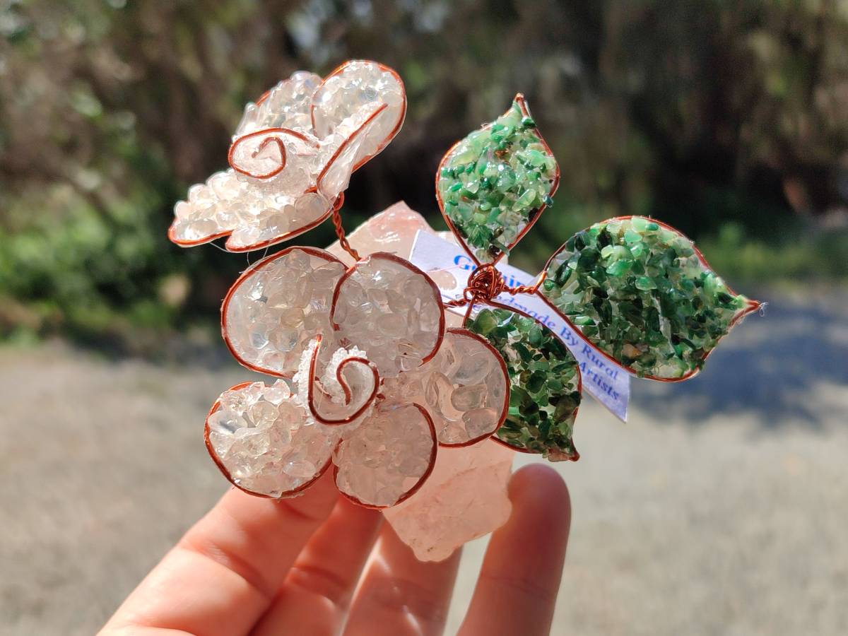 Hand Made Gemstone Double Rose Medium - Sold Per Piece - From South Africa - Toprock Gemstones and Minerals 