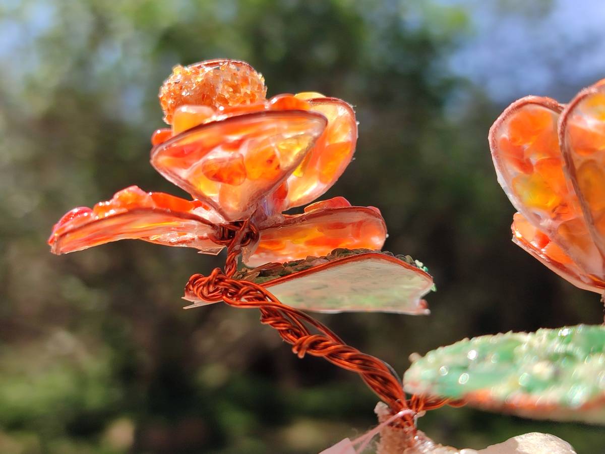 Hand Made Gemstone Double Rose Large - Sold Per Piece - From South Africa - Toprock Gemstones and Minerals 