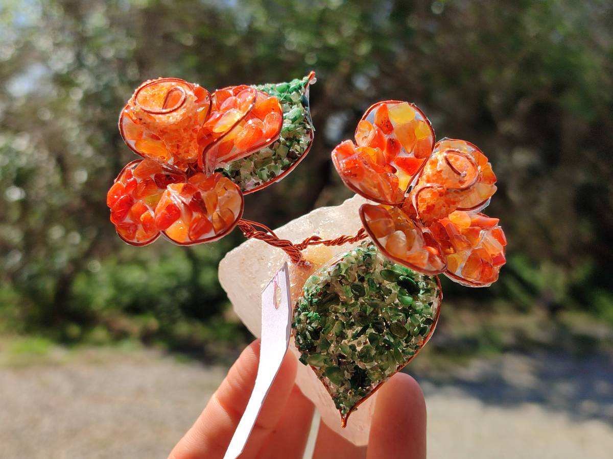 Hand Made Gemstone Double Rose Large - Sold Per Piece - From South Africa - Toprock Gemstones and Minerals 