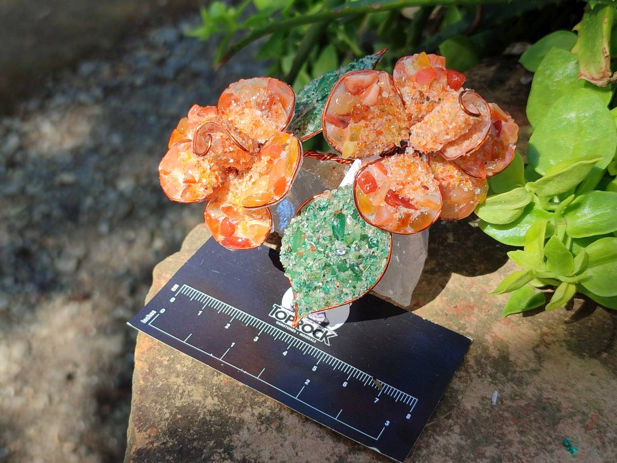Hand Made Gemstone Double Rose Large - Sold Per Piece - From South Africa - Toprock Gemstones and Minerals 