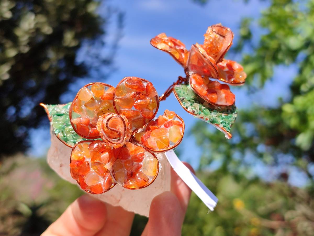 Hand Made Gemstone Double Rose Large - Sold Per Piece - From South Africa - Toprock Gemstones and Minerals 