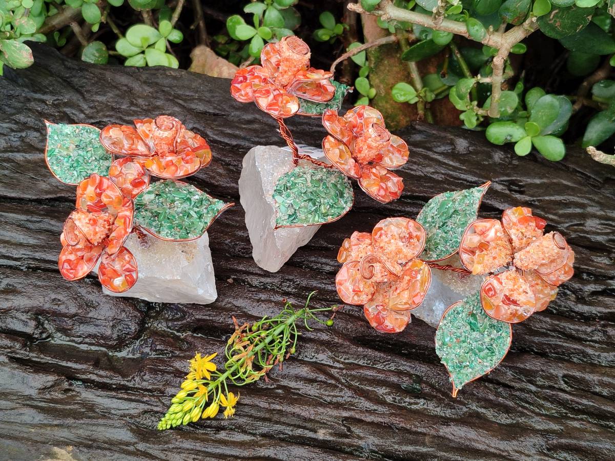 Hand Made Gemstone Double Rose Large - Sold Per Piece - From South Africa - Toprock Gemstones and Minerals 