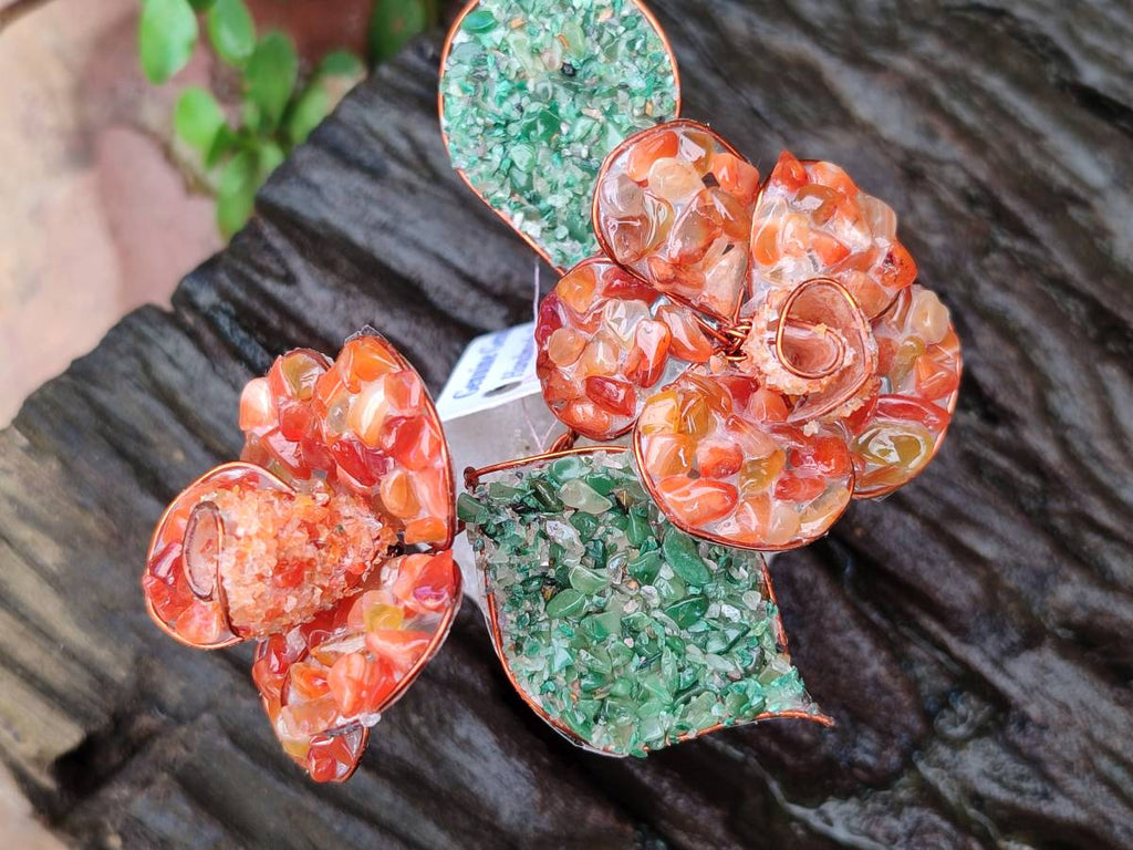 Hand Made Gemstone Double Rose Large - Sold Per Piece - From South Africa - Toprock Gemstones and Minerals 