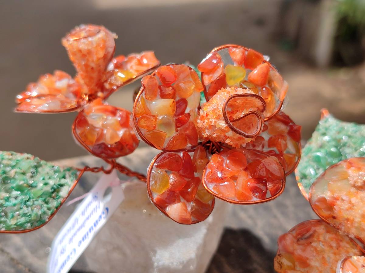 Hand Made Gemstone Double Rose Large - Sold Per Piece - From South Africa - Toprock Gemstones and Minerals 