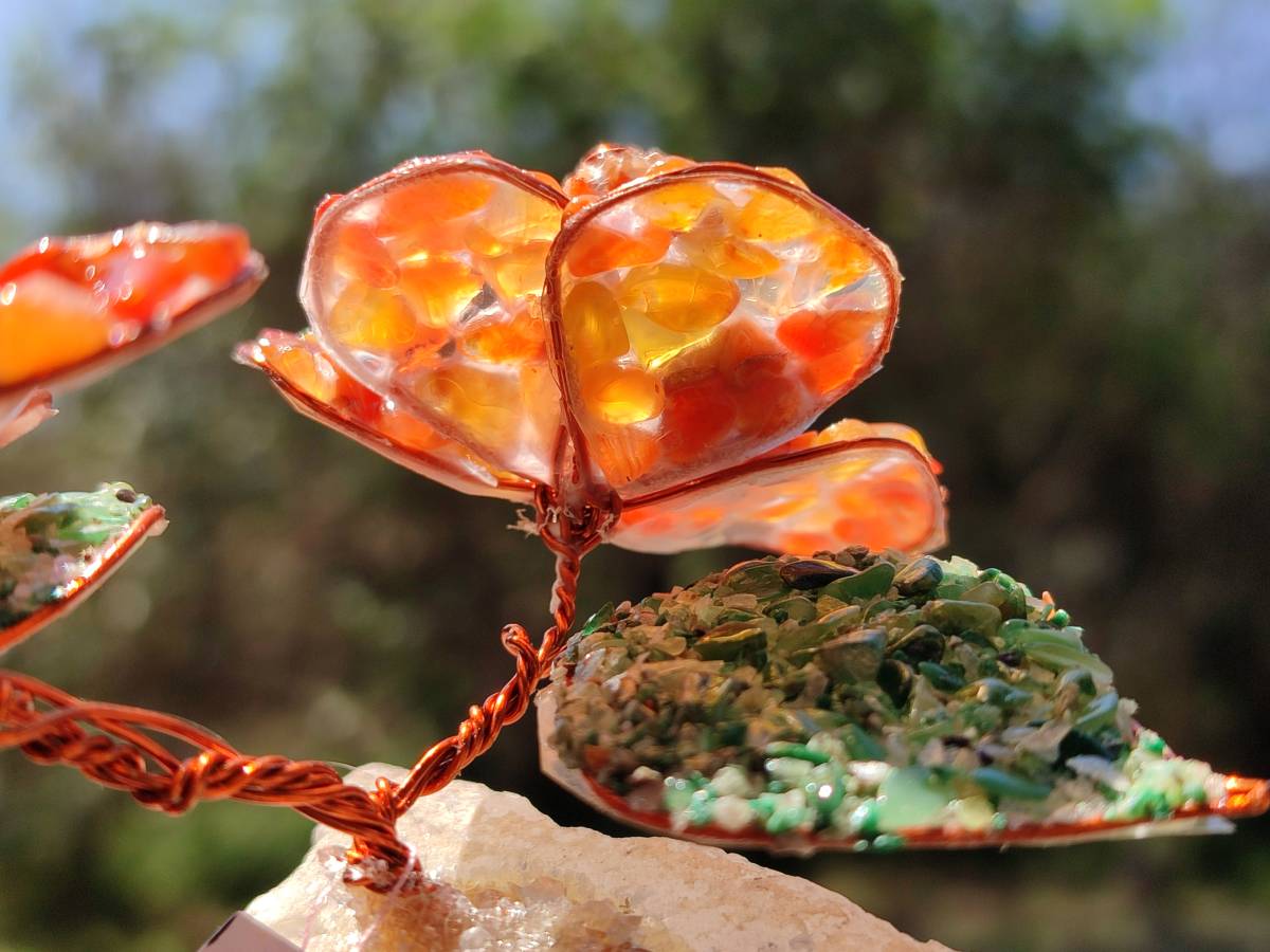 Hand Made Gemstone Double Rose Large - Sold Per Piece - From South Africa - Toprock Gemstones and Minerals 