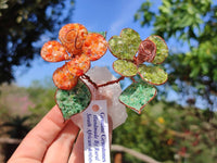 Hand Made Gemstone Double Rose Medium - Sold Per Piece - From South Africa