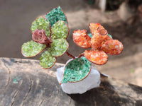 Hand Made Gemstone Double Rose Medium - Sold Per Piece - From South Africa