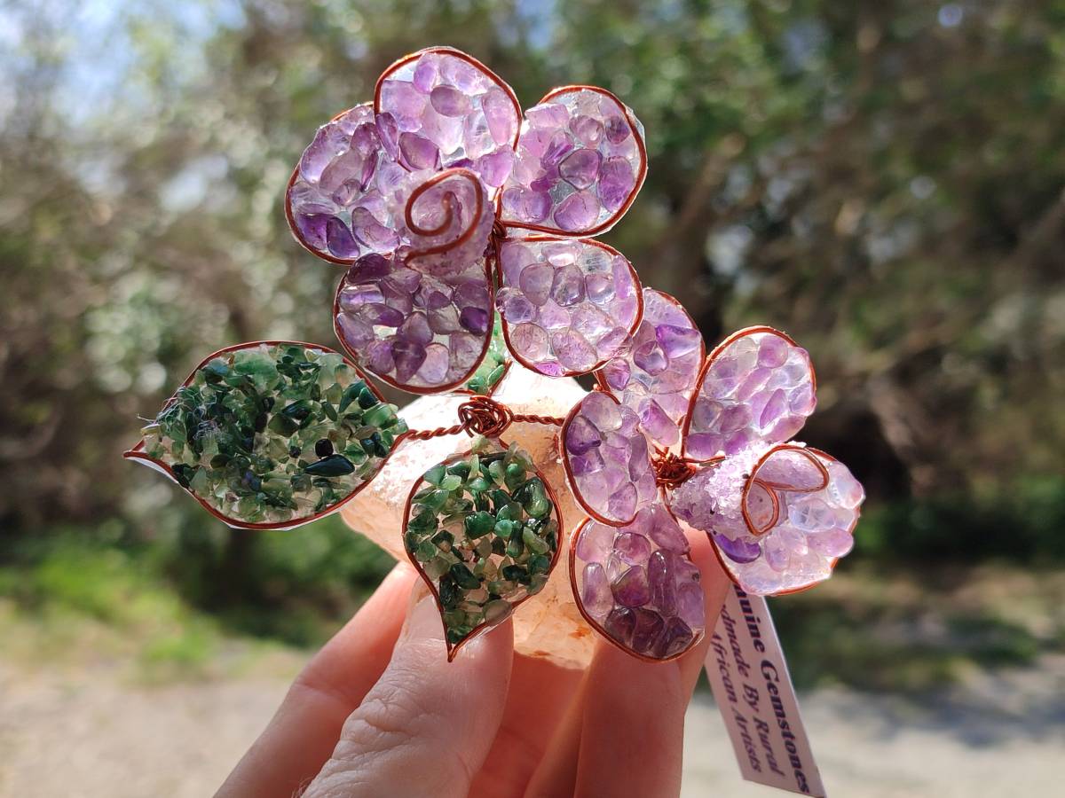 Hand Made Gemstone Double Rose Medium - Sold Per Piece - From South Africa - Toprock Gemstones and Minerals 