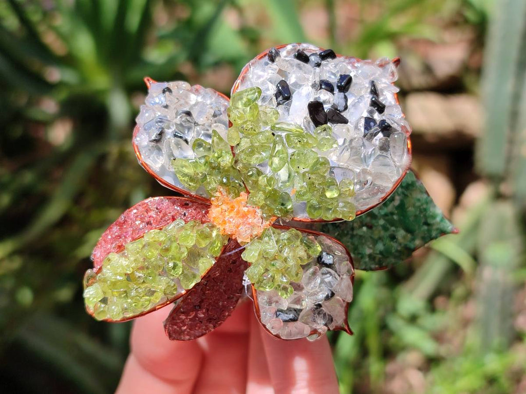 Hand Made Large Gemstone Orchid Flower - Sold Per Piece - From South Africa - Toprock Gemstones and Minerals 