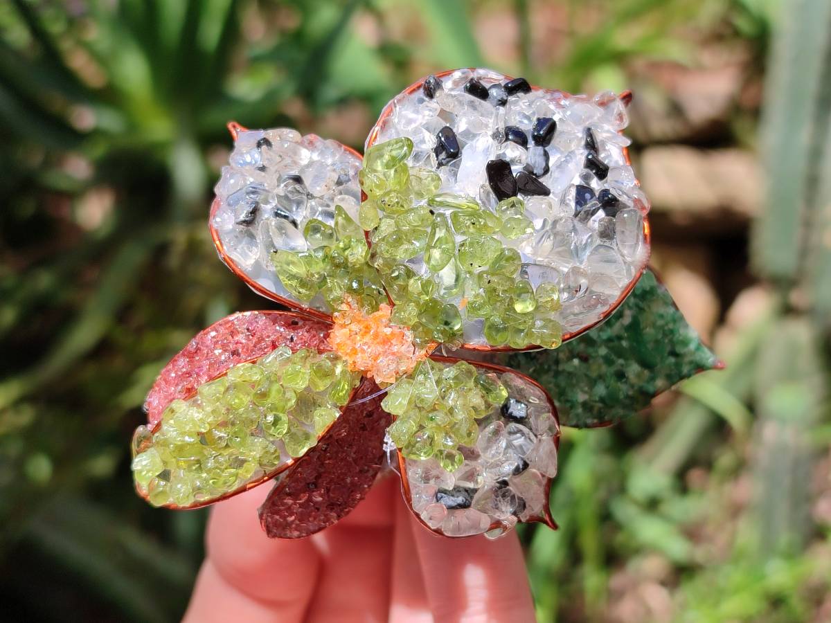 Hand Made Large Gemstone Orchid Flower - Sold Per Piece - From South Africa - Toprock Gemstones and Minerals 