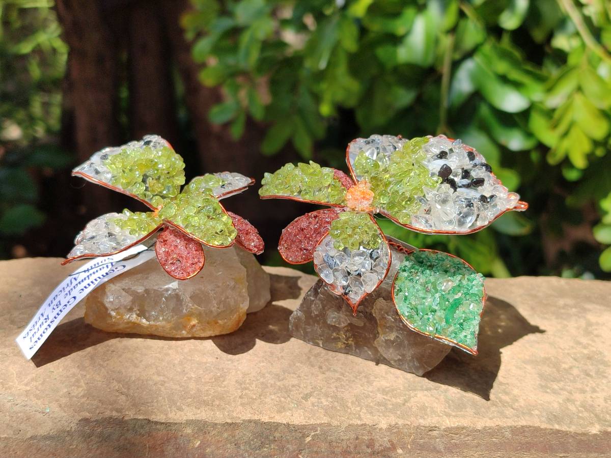 Hand Made Large Gemstone Orchid Flower - Sold Per Piece - From South Africa - Toprock Gemstones and Minerals 