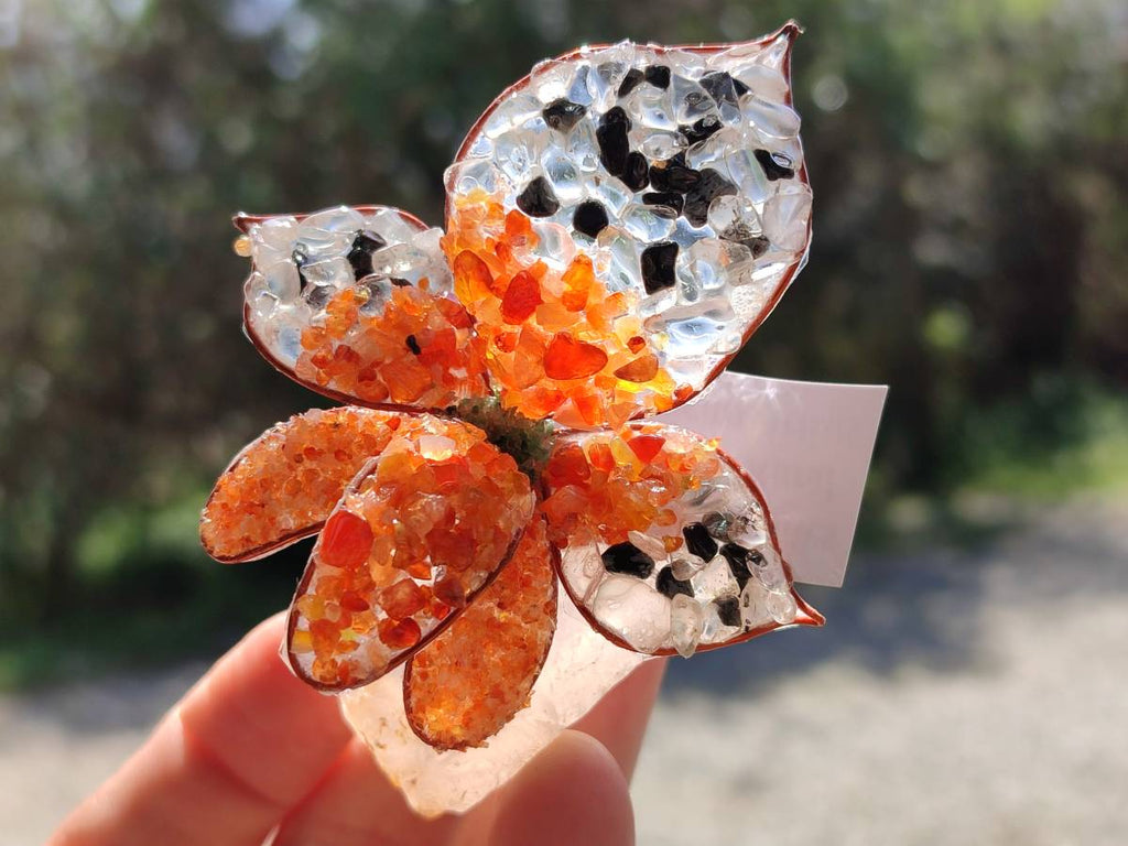 Hand Made Large Gemstone Orchid Flower - Sold Per Piece - From South Africa - Toprock Gemstones and Minerals 