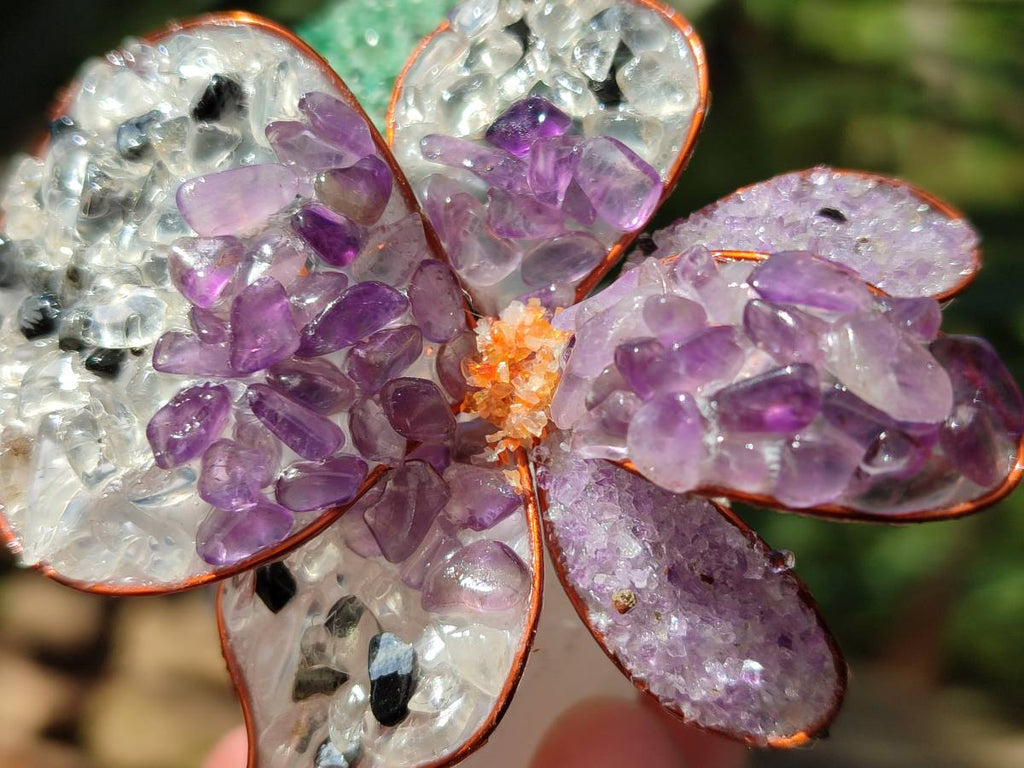 Hand Made Large Gemstone Orchid Flower - Sold Per Piece - From South Africa - Toprock Gemstones and Minerals 