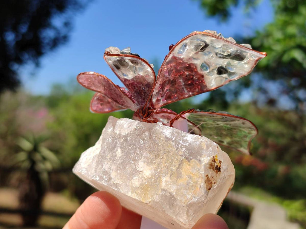 Hand Made Large Gemstone Orchid Flower - Sold Per Piece - From South Africa - Toprock Gemstones and Minerals 