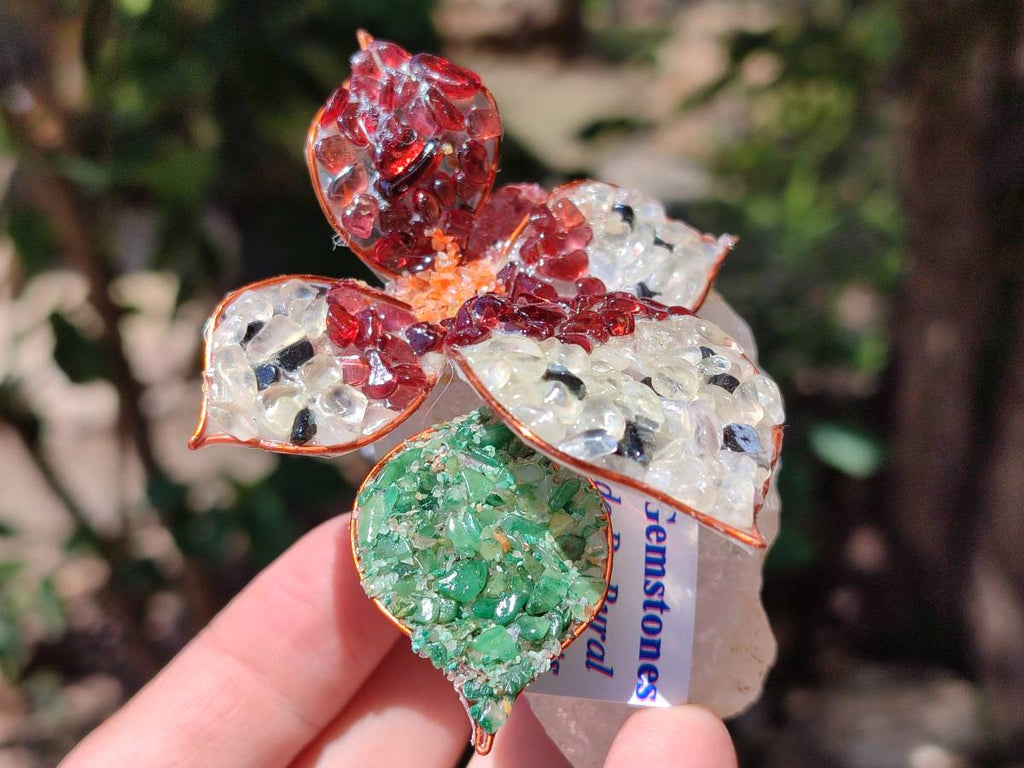 Hand Made Large Gemstone Orchid Flower - Sold Per Piece - From South Africa - Toprock Gemstones and Minerals 