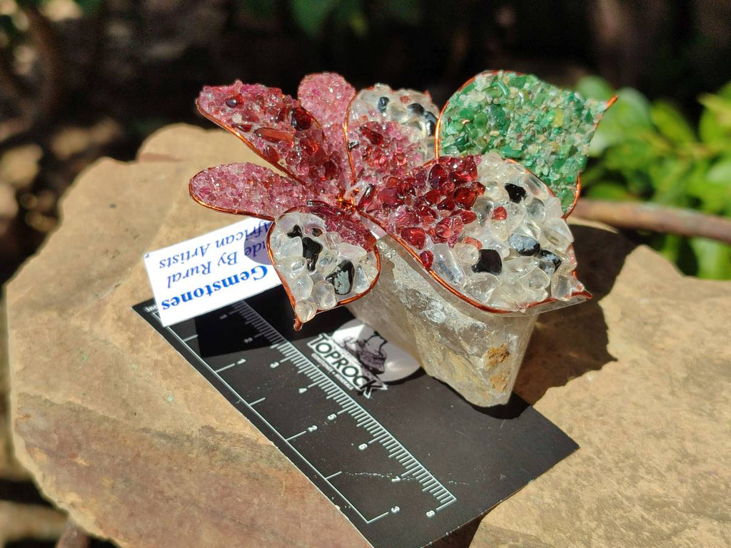 Hand Made Large Gemstone Orchid Flower - Sold Per Piece - From South Africa - Toprock Gemstones and Minerals 