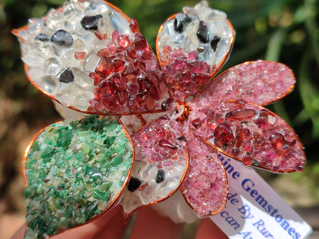 Hand Made Large Gemstone Orchid Flower - Sold Per Piece - From South Africa - Toprock Gemstones and Minerals 