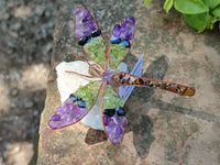 Hand Made Small Gemstone Dragonfly - Sold Per Item - From South Africa