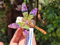 Hand Made Small Gemstone Dragonfly - Sold Per Item - From South Africa