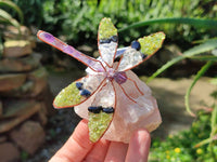 Hand Made Tumbled Stones Gemstone Dragonfly - Sold Per Item From South Africa
