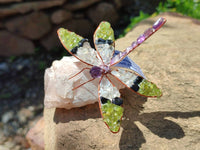 Hand Made Tumbled Stones Gemstone Dragonfly - Sold Per Item From South Africa