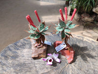 Hand Made Gemstone Red Poker Aloe Trees - Sold Per Item - From South Africa
