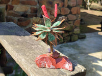Hand Made Gemstone Red Poker Aloe Trees - Sold Per Item - From South Africa