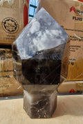 (+12 WEEKS!) Polished Large Smokey Quartz Sceptre Display Crystal x 1 From Madagascar