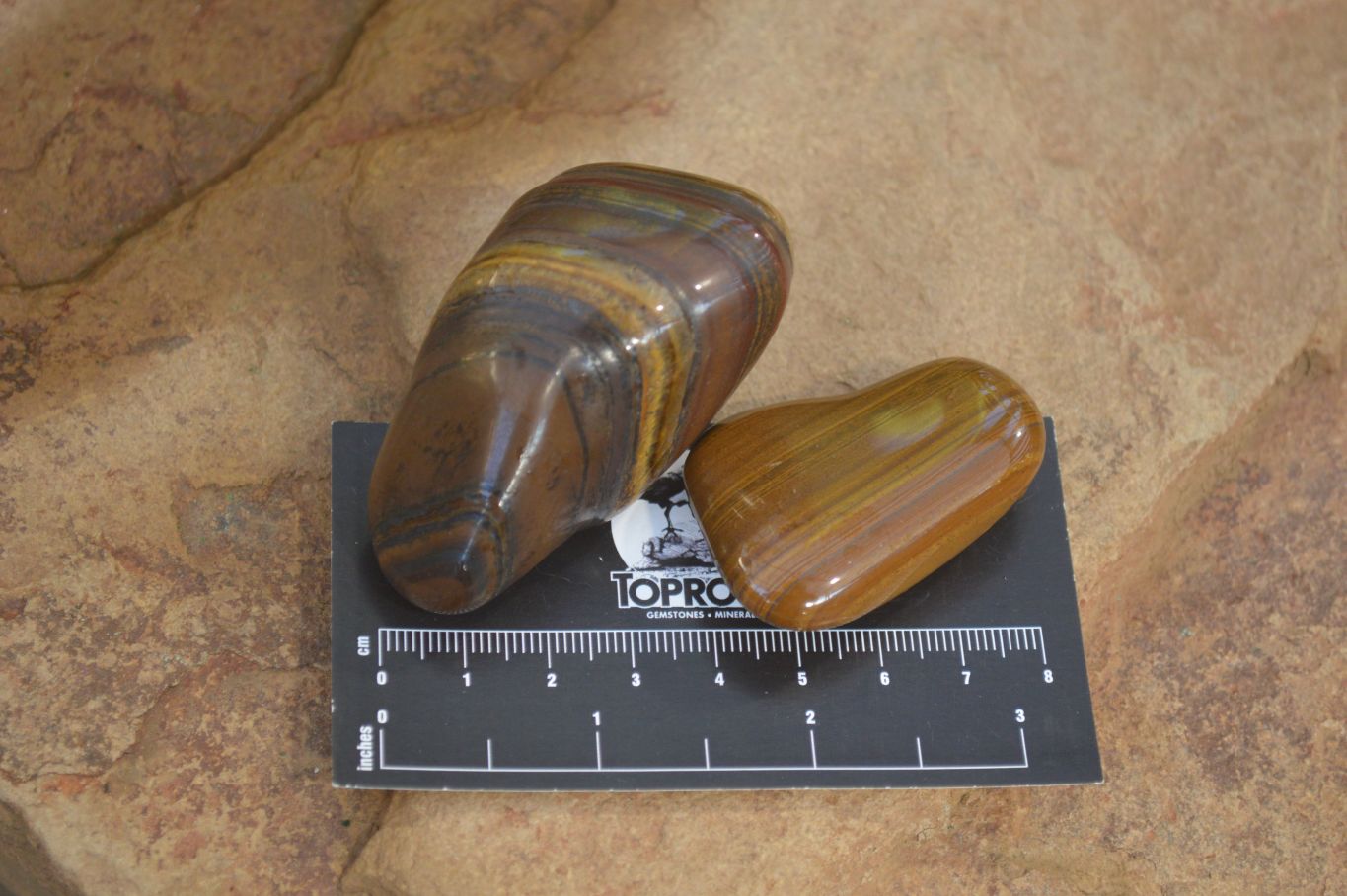 Polished Golden Tigers Eye Free Forms x 18 From Southern Africa - Toprock Gemstones and Minerals 