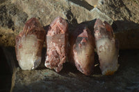 Natural Red Hematoid Quartz Specimens x 12 From Karoi, Zimbabwe - Toprock Gemstones and Minerals 