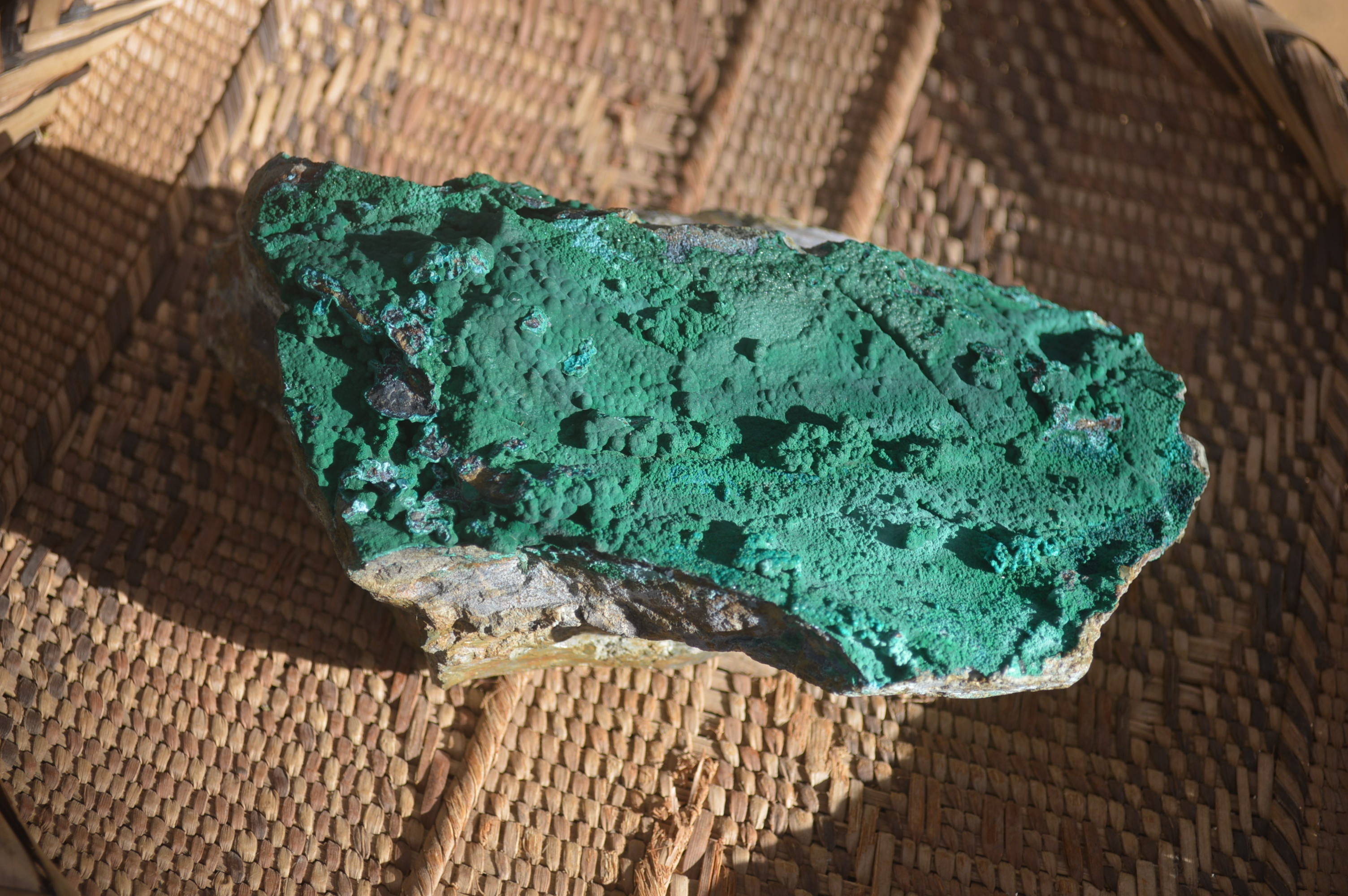Natural Crystalline Malachite Specimens  x 2 From Congo - Toprock Gemstones and Minerals 