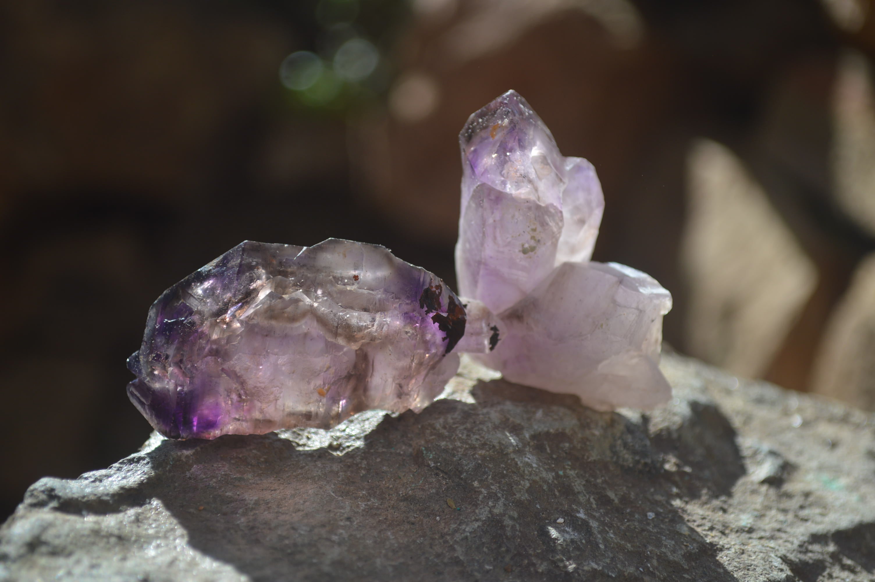 Natural Smokey Skeletal Amethyst Crystals  x 12 From Chiredzi, Zimbabwe - Toprock Gemstones and Minerals 