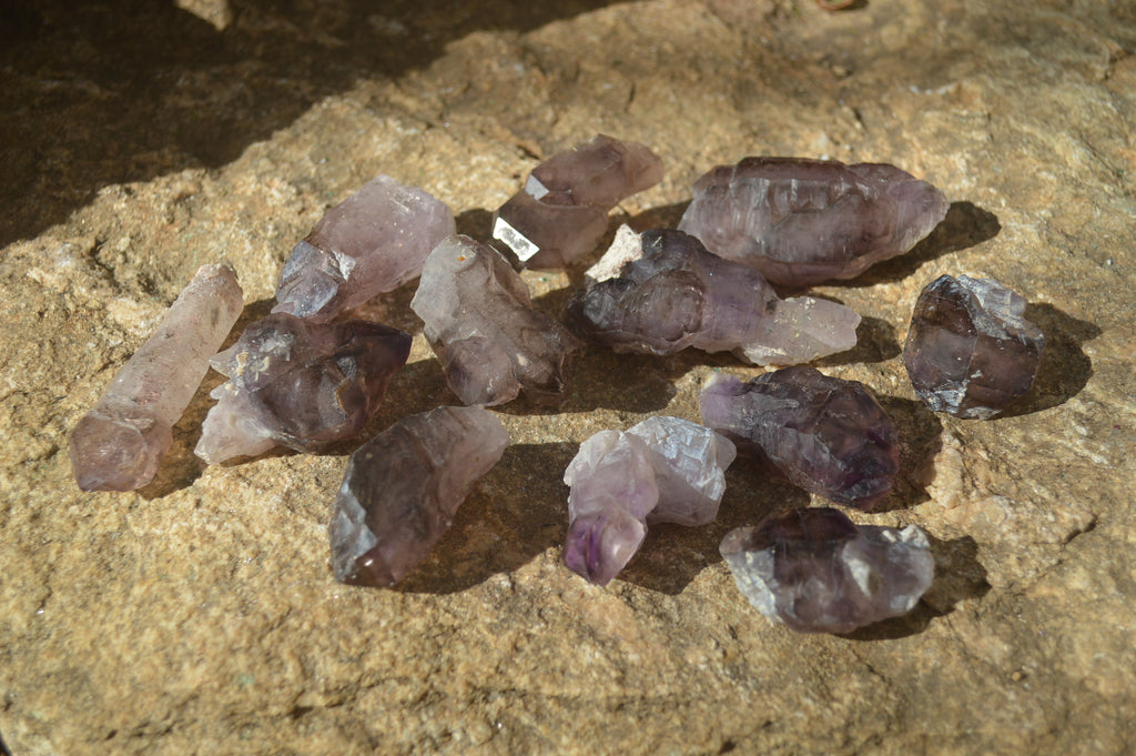 Natural Smokey Skeletal Amethyst Crystals  x 12 From Chiredzi, Zimbabwe - Toprock Gemstones and Minerals 