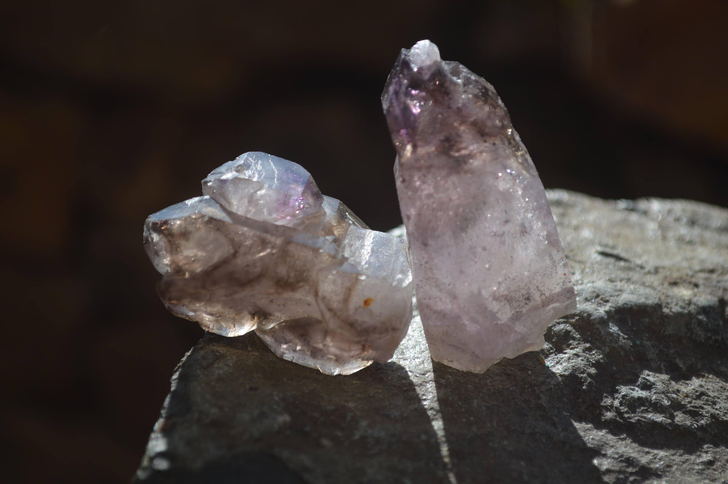 Natural Smokey Skeletal Amethyst Crystals  x 12 From Chiredzi, Zimbabwe - Toprock Gemstones and Minerals 