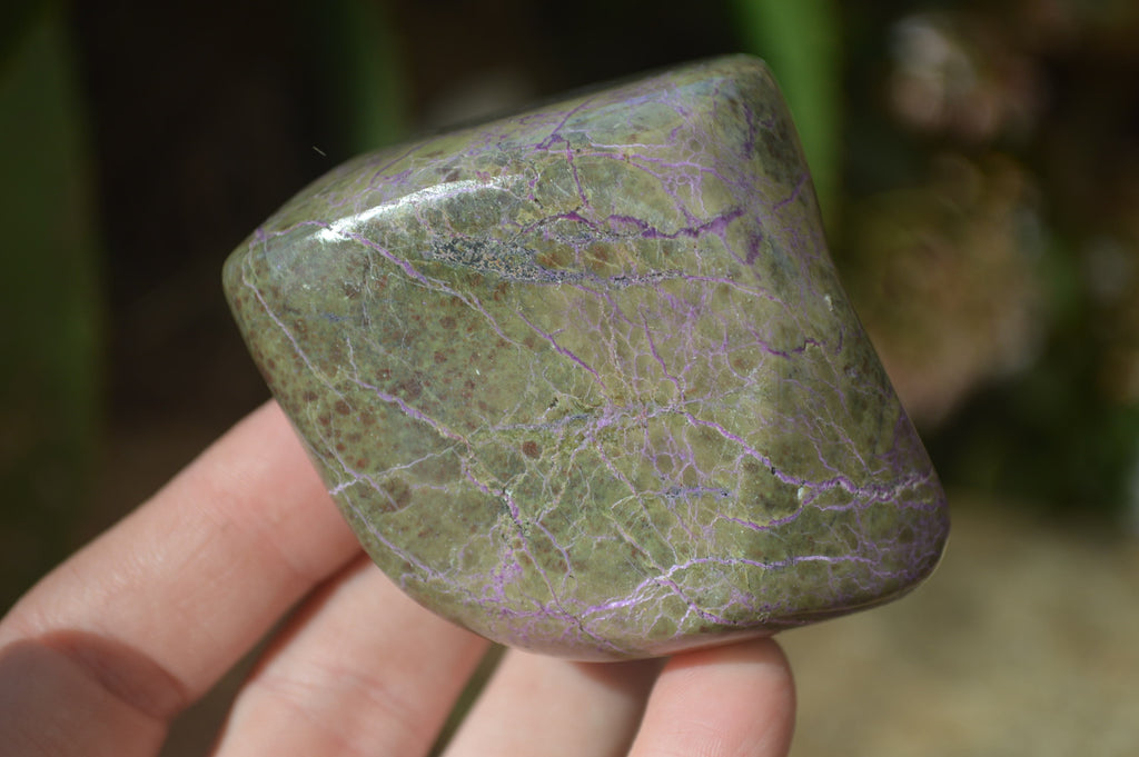 Polished Stichtite & Serpentine Standing Free Forms x 6 From Barberton, South Africa - Toprock Gemstones and Minerals 