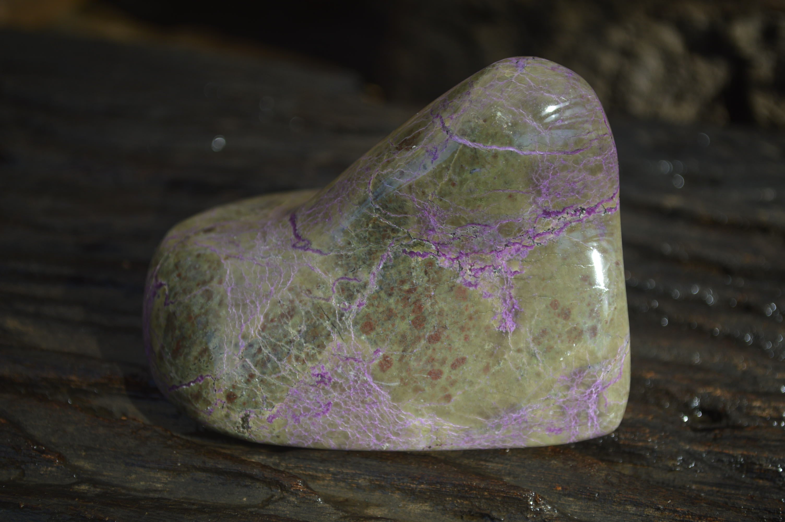 Polished Stichtite & Serpentine Standing Free Forms x 6 From Barberton, South Africa - Toprock Gemstones and Minerals 