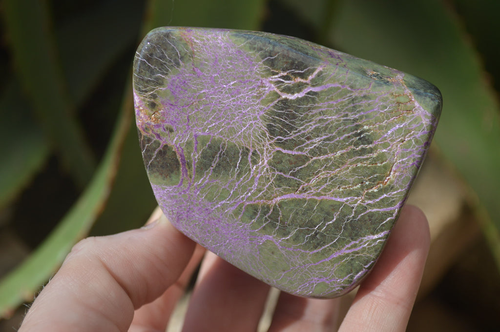 Polished Stichtite & Serpentine Standing Free Forms x 6 From Barberton, South Africa - Toprock Gemstones and Minerals 