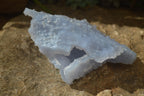 Natural Etched Blue Chalcedony Specimens  x 2 From Nsanje, Malawi - Toprock Gemstones and Minerals 