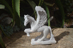 Polished White Marble Pegasus Carving x 1 From Zimbabwe - Toprock Gemstones and Minerals 